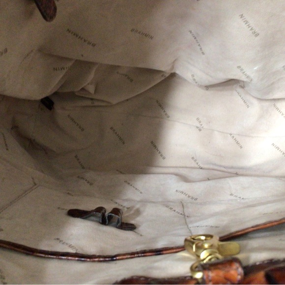 Tri-Color Leather Brahmin Tote - Picture 7 of 11